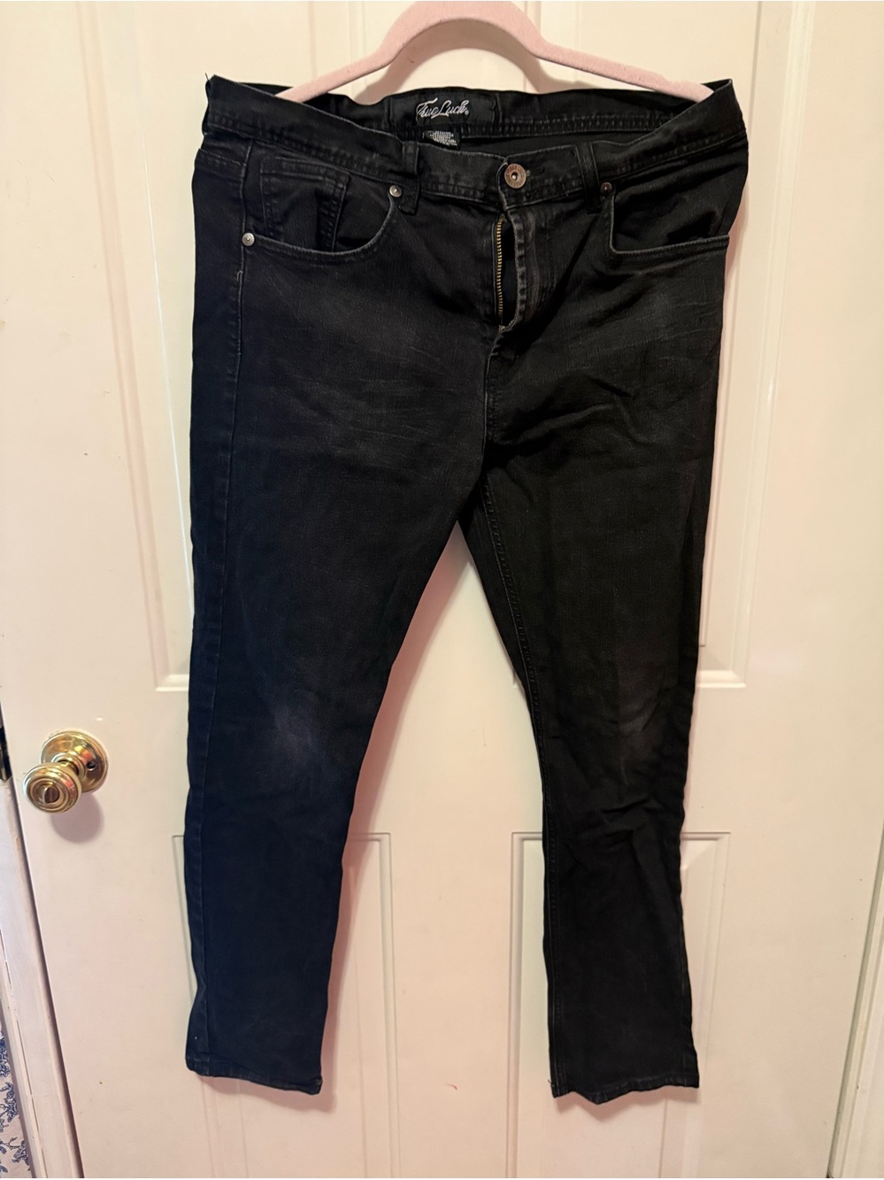 Men’s True Luck black Jeans - Classic Slim Fit size34/30